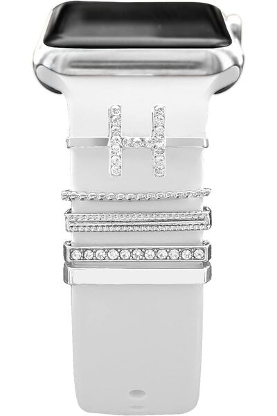 mimtec Apple Watch Uyumlu Harfli Charm Aksesuar Tüm Seriye Uyumlu Akıllı Saay Charm H