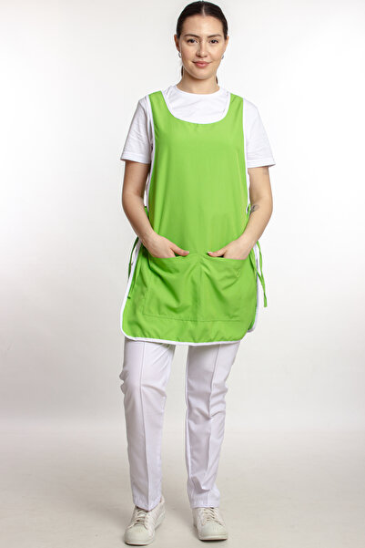 İstanbul Üniforma White Piping Work Apron