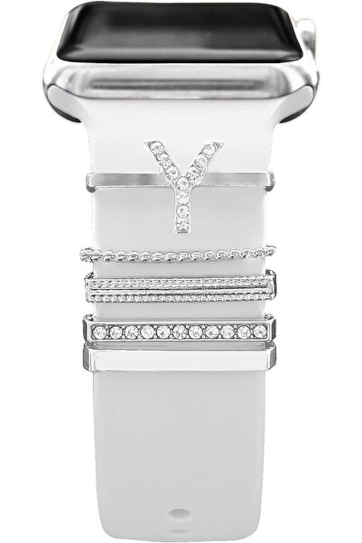 mimtec ساعة Apple Watch المتوافقة مع Letter Charm Accessories Smart Watch Charm Y متوافقة مع جميع السلاسل