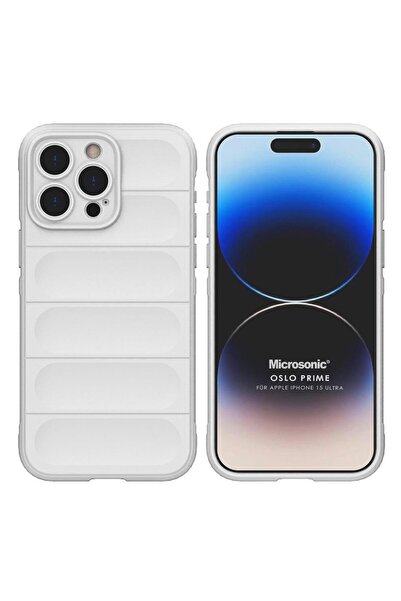 Microsonic Apple Iphone 15 Pro Max Kılıf Oslo Prime Beyaz