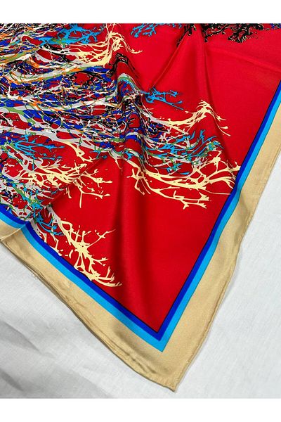 AWAM SILK Awam Silk 100% Pure Twill Silk Scarf 90*90