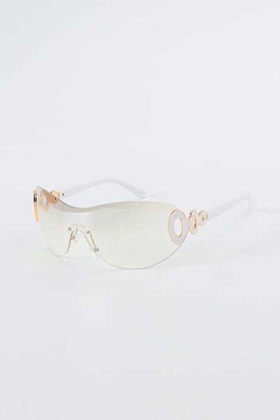 Kapin Zero Vintage Oval Güneş Gözlüğü - Şeffaf Beyaz