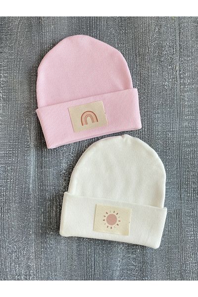 pempem bandana Baby Girl / Child Labeled Camisole Beret Pink Ecru