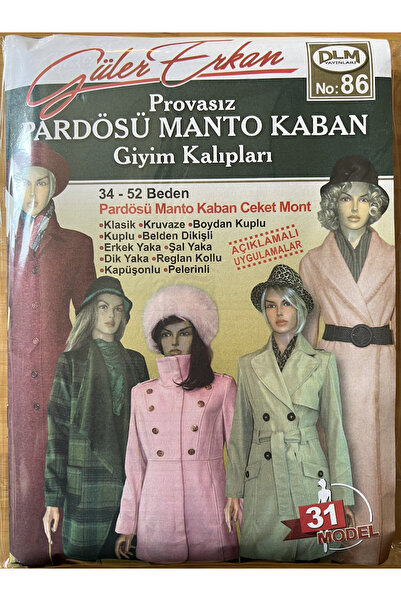 Güler Erkan Provasız Pardösü Manto Kaban Giyim Kalıpları