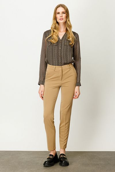 Ekol Skinny Leg Camel γυναικείο παντελόνι 23202003