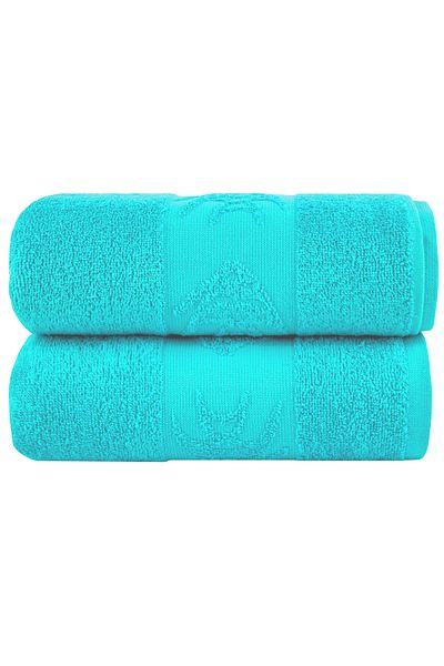 TEXTILE COLORS Trout Patterned 2-Piece Towel 70 X 140 Cm Turquoise