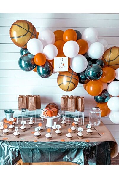 MERİ PARTİ BASKETBOL DOĞUM GÜNÜ KONSEPT BALON BASKETBOL BALON KONSEPT ERKEK D...