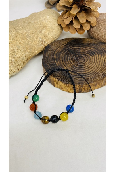 Porsuk Alternatif سوار نسائي مصنوع يدوياً من الحجر الطبيعي