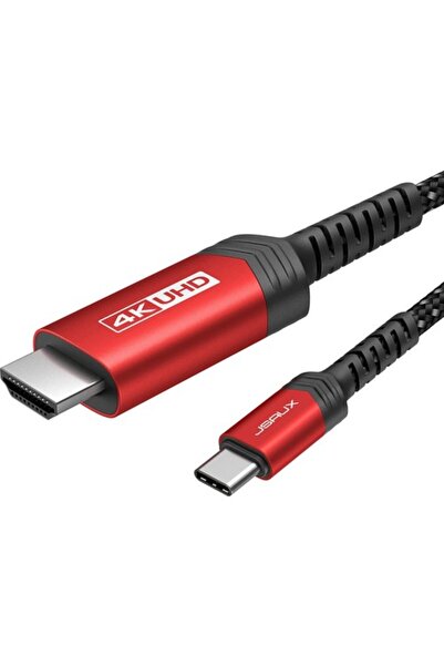 jsaux CV0030 1 Metre USB C Type-C To HDMI Görüntü Aktarım Kablosu 4K@60Hz USB...
