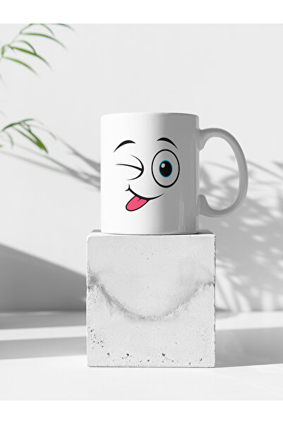 imo medya Cup with facial emoticons printed, mug with emoticon