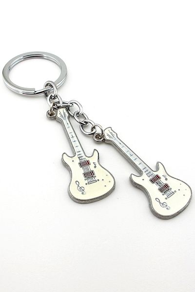 Solfera Pair Electro Guitar Music Rock n Roll Metal Keychain KC037