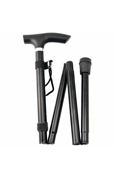 LOCO Siyah Alüminyum Katlanır Baston Pr-104
