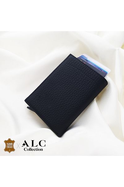 ALC Collection Genuine Leather Mechanized Color Options Women's and Men's Card Holder Wallet