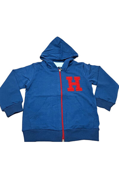 FLAWER سترة صوفية للأولاد بغطاء للرأس مكونة من خيطين