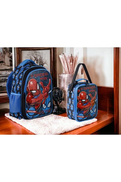 Örümcek Adam Geanta pentru școala primară Spiderman Salto Tech W2 și cutie de prânz