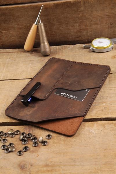 New Coast Leather 1900's Ръчно изработен калъф за тефтер от естествена кожа