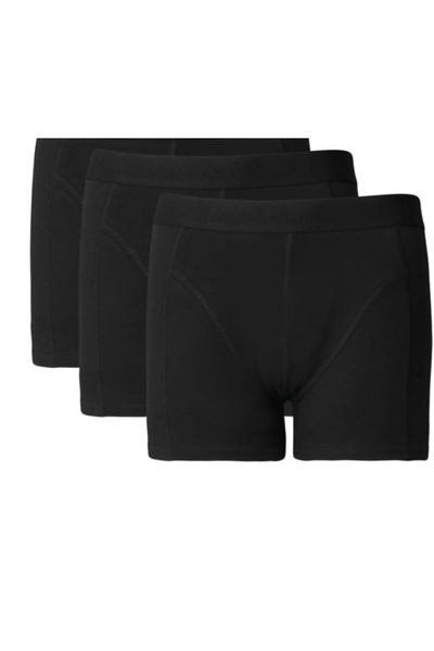 AyModa Чорний чоловічий 2-пакетний комплект прямих бавовняних боксерів