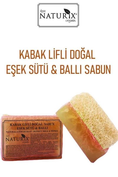Naturix اليقطين الطبيعي - ألياف حليب الحمار وصابون العسل حريري، صابون طبيعي ل...