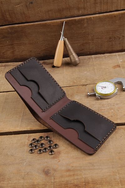 New Coast Leather 1900's Γνήσιο δέρμα Χειροποίητο Μινιμαλιστικό Ανδρικό Πορτοφόλι