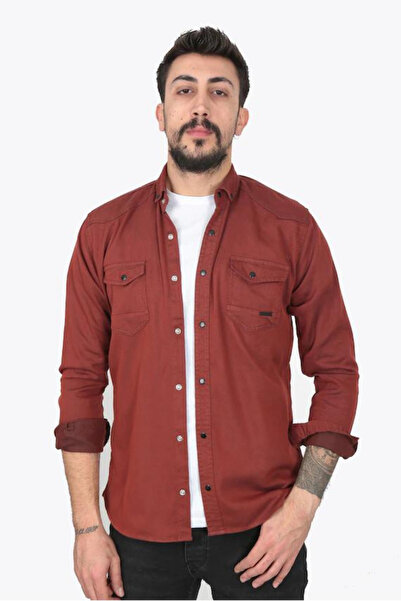 BURSPA Чоловіча джинсова сорочка Slim Fit