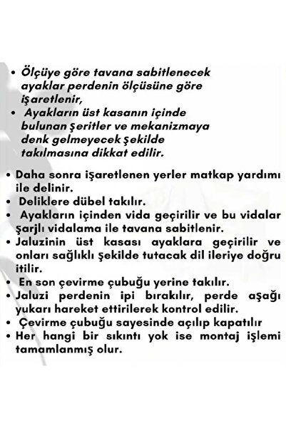GÜLSEM DEKOR Siyah Jaluzi Perde 25 M
