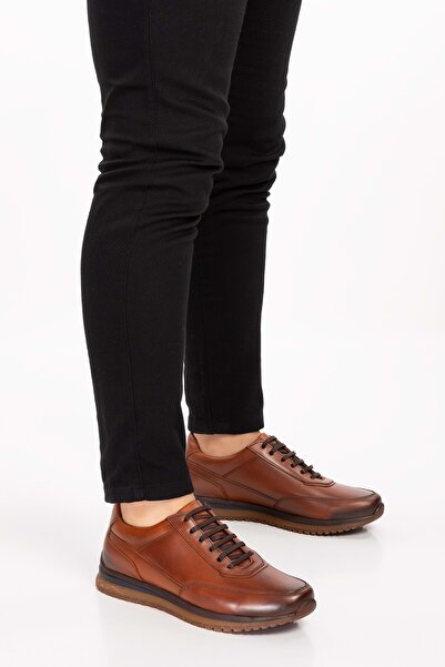 Gondol Erkek Hakiki Deri Günlük Rahat Ayakkabı src.806 Taba