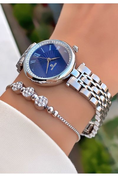 Reward Brand Silver Color Waterproof Steel Cord Women's Wristwatch - Bracelet