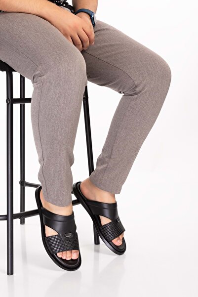 Gondol Erkek Hakiki Deri Günlük Klasik Terlik Esm.017