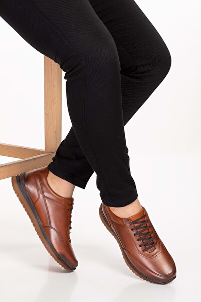 Gondol Erkek Hakiki Deri Günlük Rahat Ayakkabı src.806 Taba