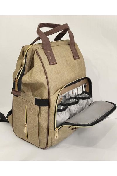 USF Baby Care Bag Mother Baby Care Backpack - Beige Bird Pattern