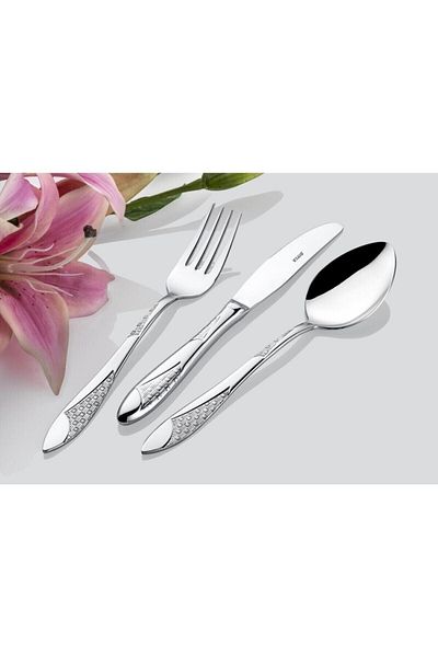 İNTER CELİK Inter Steel Mesh Fork & Spoon Set 60 Pieces