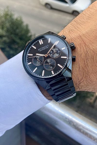 Homies Men's Black Color Functions Active Wristwatch + Bracelet Gift