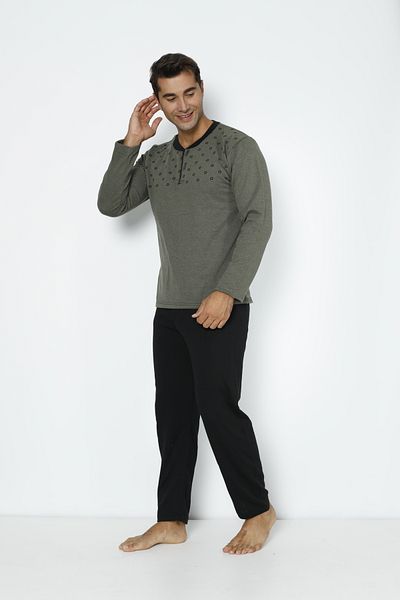 Ayans Pijama Σετ ανδρικές πιτζάμες με δύο κλωστές (χοντρές).