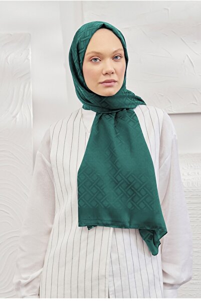ARMANDA Italian Jacquard Shawl-New Season Geometric Pattern Jacquard Shawl Series-Emerald