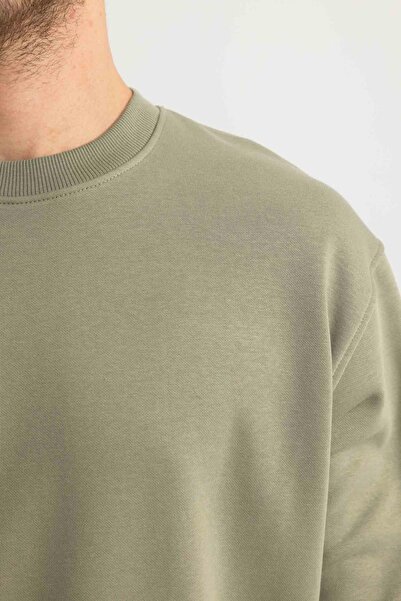 DeFacto Oversize Fit Bisiklet Yaka Basic Sweatshirt T5139az23au