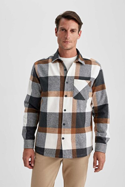 DeFacto Relax Fit Lumberjack Long Sleeve Shirt Y1704Az23Au