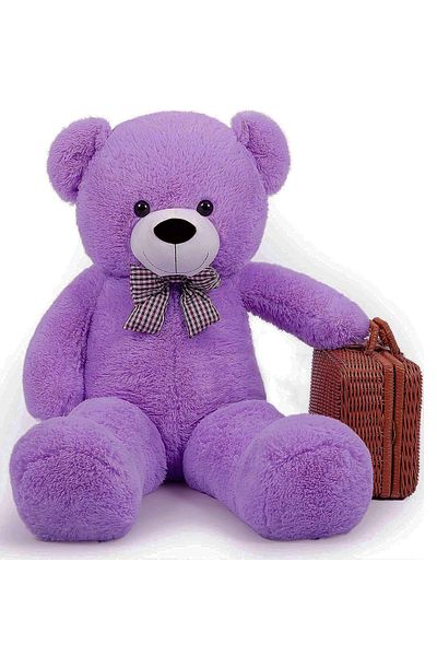 Sole 80 cm Cute Plush Confused Bear with Bow Tie - Special Gift for Lover