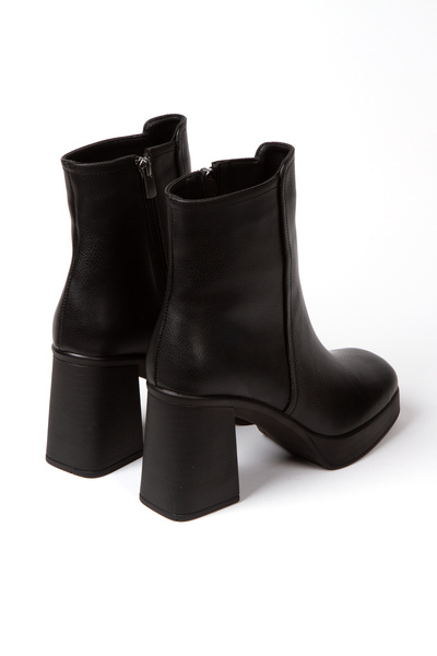 mermaid shoes - YENİ SEZON Kadın Siyah 10 cm Topuklu Fermuarlı Tarz Bot