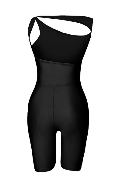 ESMERALDA'S LEGGINGS Push -up Özellikli Toparlayıcılı Sırt Dekolteli Siyah Kadın Spor Tayt Tulum