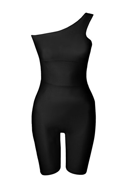 ESMERALDA'S LEGGINGS Push -up Özellikli Toparlayıcılı Sırt Dekolteli Siyah Kadın Spor Tayt Tulum