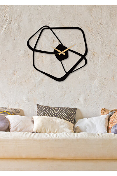 Gowpenart Fiyonk Metal Siyah Duvar Saati - Ev / Ofis Saati - Hediye Saat - 60...