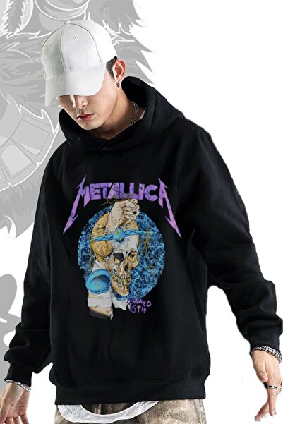 DEEFWEAR Metallica Damaged Justice Štampano Unisex Oversize kroj dukserica sa...