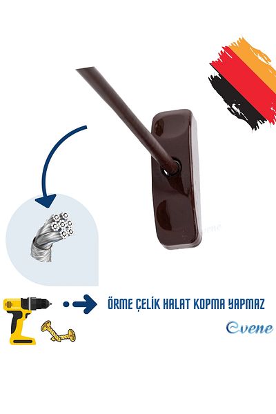 Evene Pimapen Door Lock Pimapen Window Lock Window Safety Lock Chain Lock 6 Pieces Dark Brown