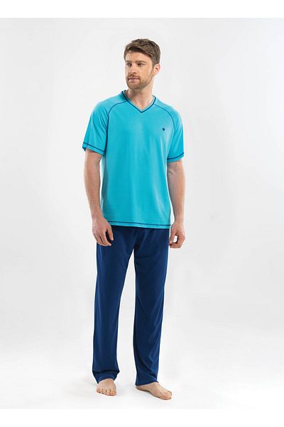 Blackspade Men's Pajama Set - 7882 - Turquoise