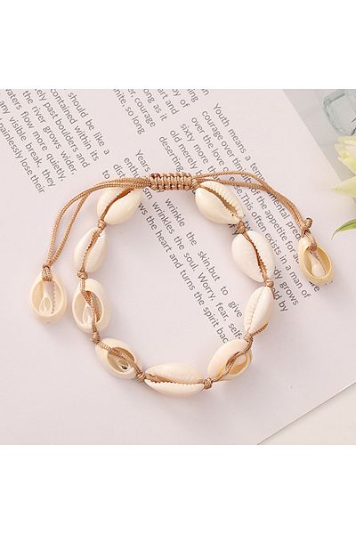 Major Butik خلخال على شكل صدفة ذات صف واحد