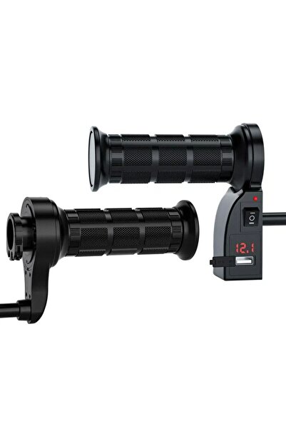 ebakbak Motosiklet Elcik Isıtmalı 2 Kademeli Çift Ayarlı Isı Derece Göstergesi Motor Isıtmalı Elcik