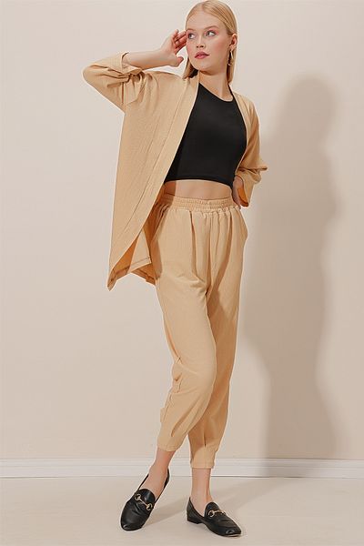 HAKKE Bürümcük Cardigan-Hosen-Set