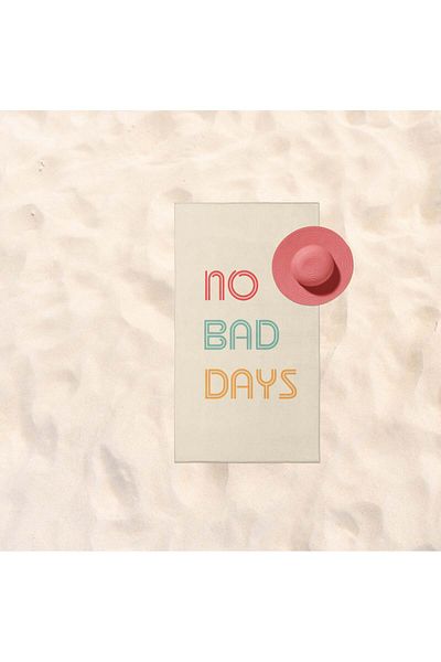 The Lucid Lab Πετσέτα παραλίας No Bad Days - Βαμβακερή
