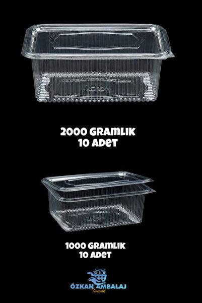 Özkan Ambalaj Temizlik Kullan At Sızdırmaz Şeffaf Buzdolabı Saklama Kabı 2000...