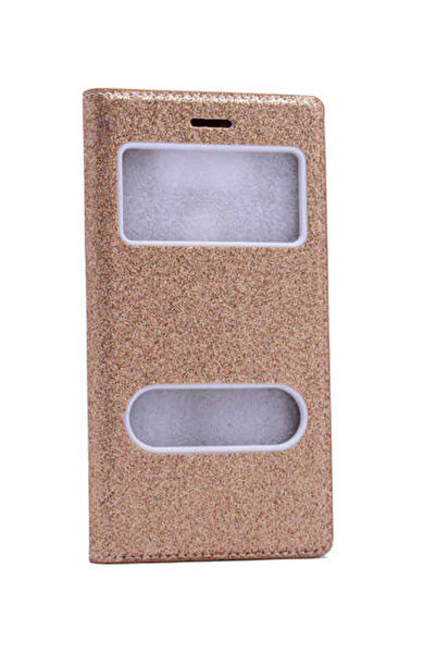 Fibaks Samsung Galaxy Note 5 Kılıf Kapaklı Simli Parlak Lüks Koruyucu 360 Kapak